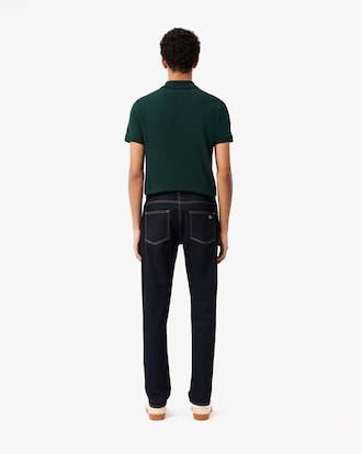 Cal&ccedil;a Jeans Slim Fit Indigo com 5 Bolsos