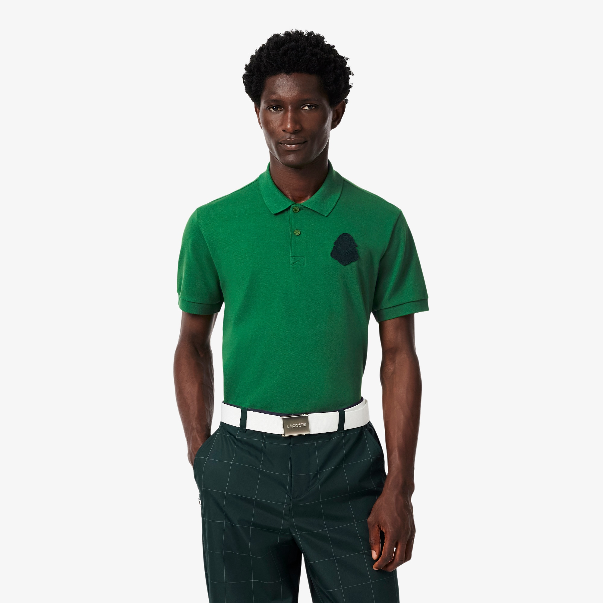 Polo Esporte Lacoste Mini Piqué com Emblema Elástico