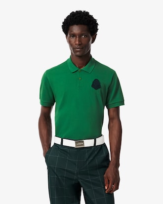 Polo de golf de piqu&eacute; mini con insignia y el&aacute;stico