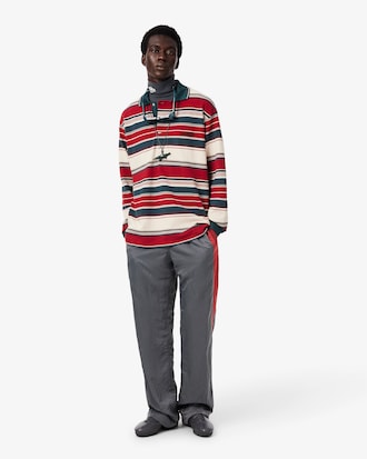 Polo de piqu&eacute; a rayas de corte holgado Runway