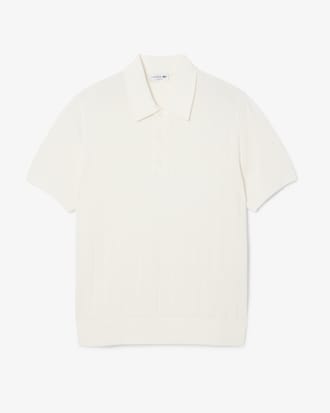 Sweater Polo Fluid de Tejido Acanalado