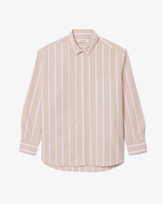 Camisa oversized de popel&iacute;n de algod&oacute;n