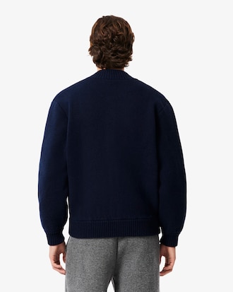 Jaqueta Bomber de Malha de L&atilde; Merino
