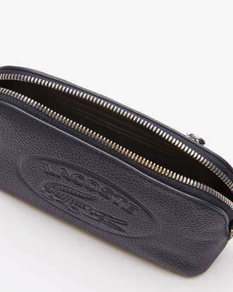 Minibolsa tiracolo feminina Croco Crew em couro granulado