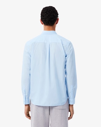 Camisa de corte regular de popel&iacute;n el&aacute;stico