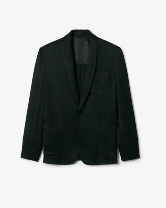 Blazer Runway Satin Shawl Neck 