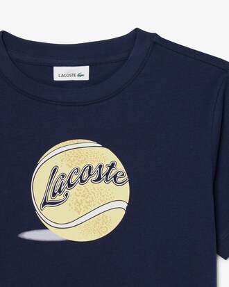 Camiseta de Algod&atilde;o com Estampa de T&ecirc;nis