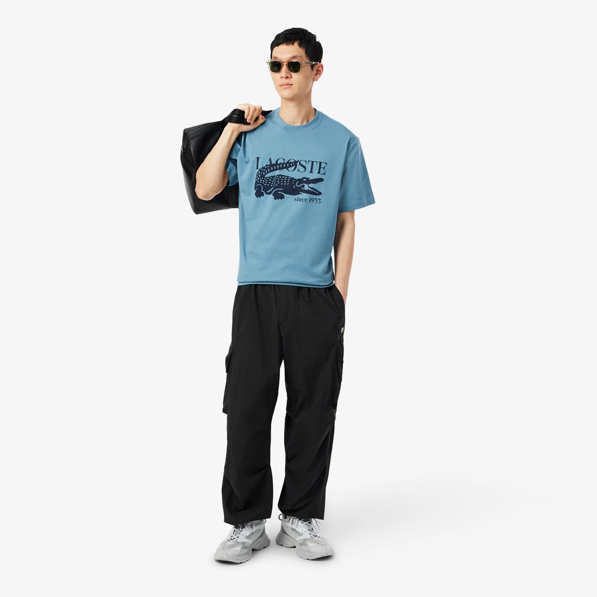 Camiseta Estampada Lacoste de Algodão e Ajuste Clássico