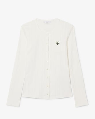 Campera de punto pointelle de corte ajustado