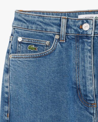 Jeans de Cintura Alta com Caimento Reto