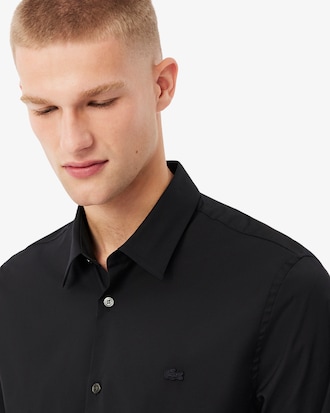 Camisa de Poplin Elastizada Slim Fit