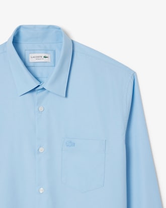Camisa em Popeline de Algod&atilde;o de Caimento Regular