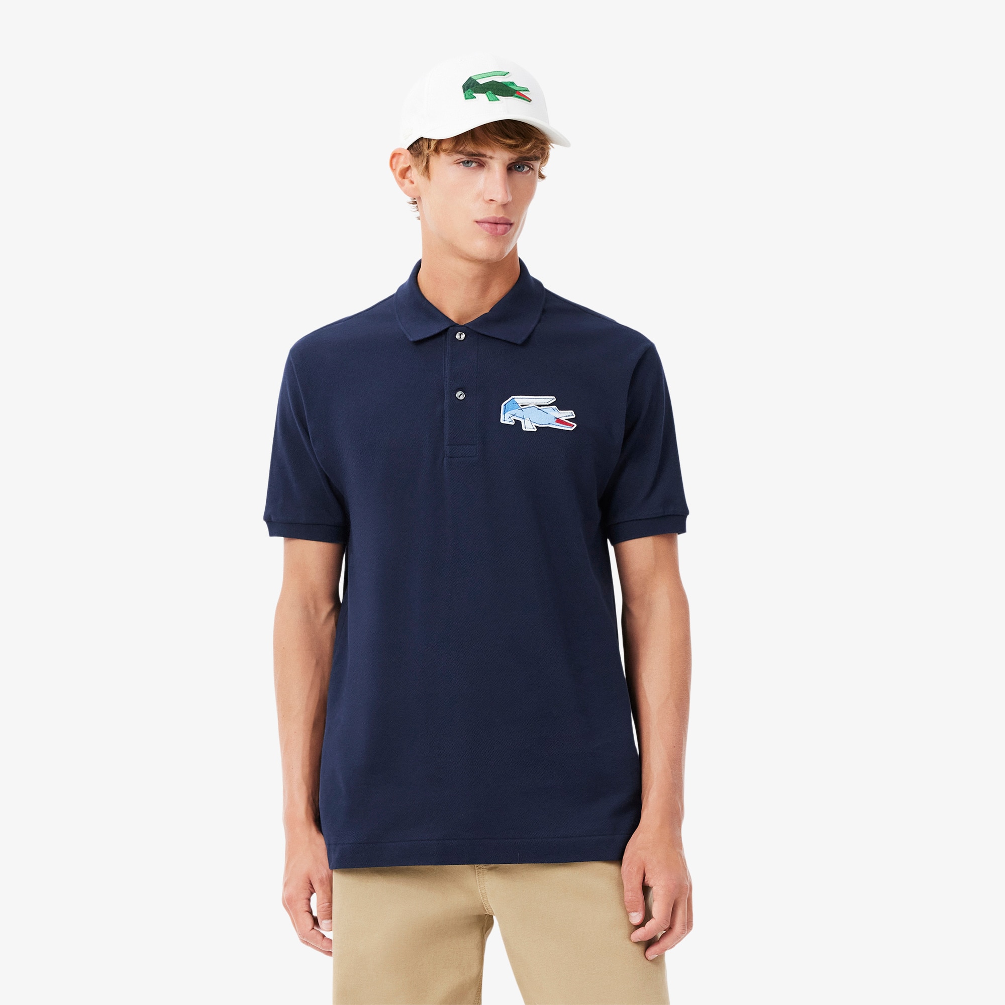 Camisa com Logo de Crocodilo L.12.12 Lacoste em Malha