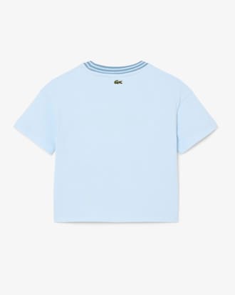 Camiseta de algod&atilde;o com marca Lacoste