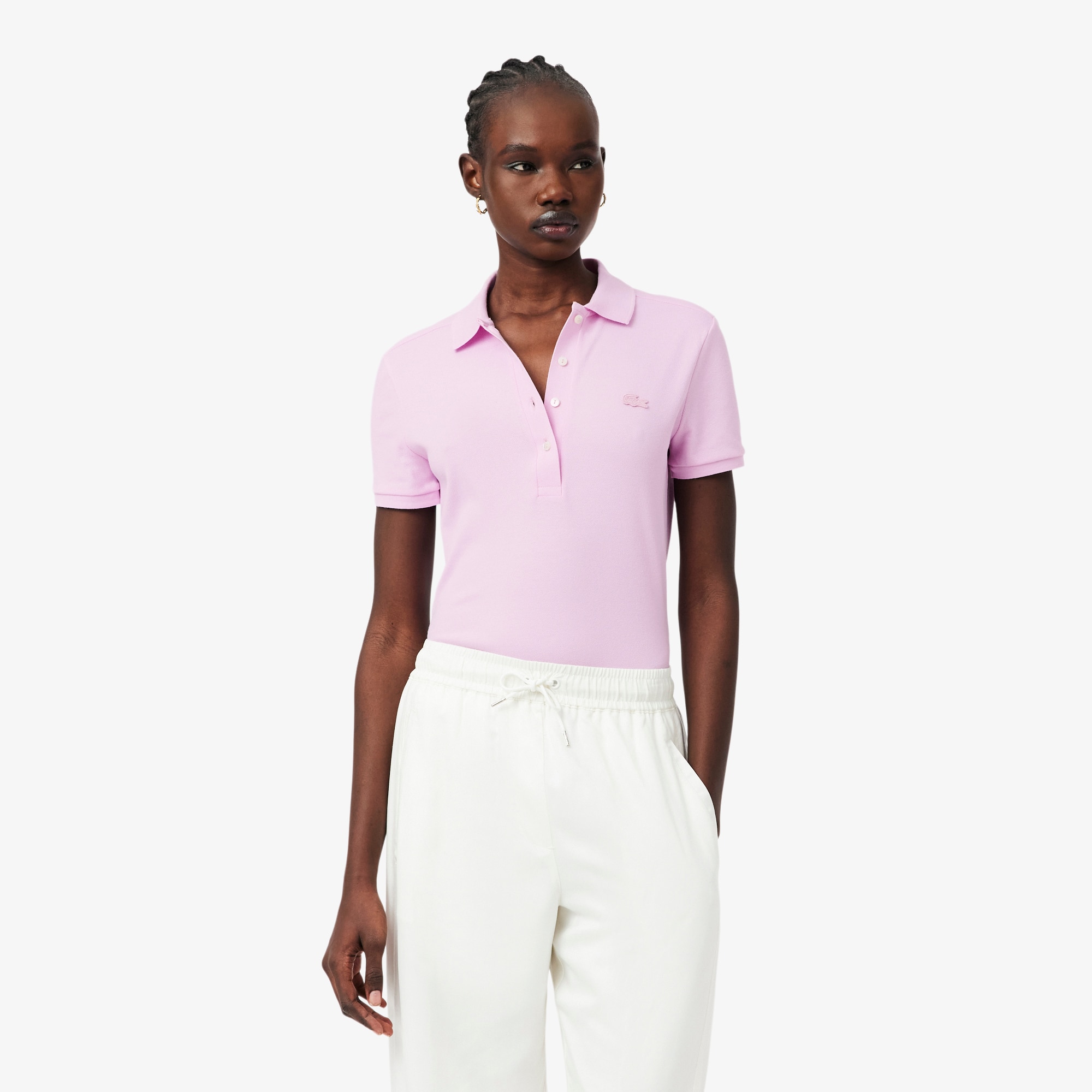 Camisa Polo Mini-Piqué Stretch Slim Fit L.12.D - Polos Femininas