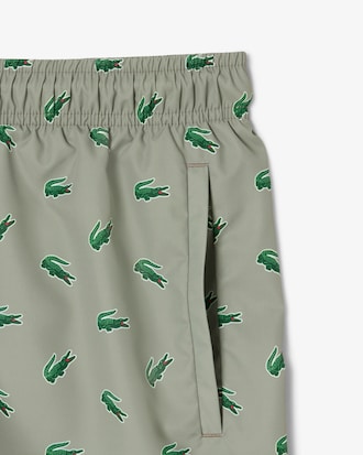 Shorts de Baño con Estampa de Cocodrilo