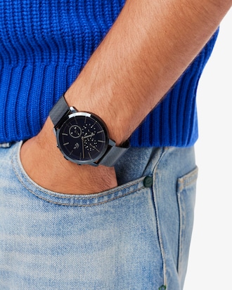 Rel&oacute;gio Masculino Replay Night Azul em A&ccedil;o