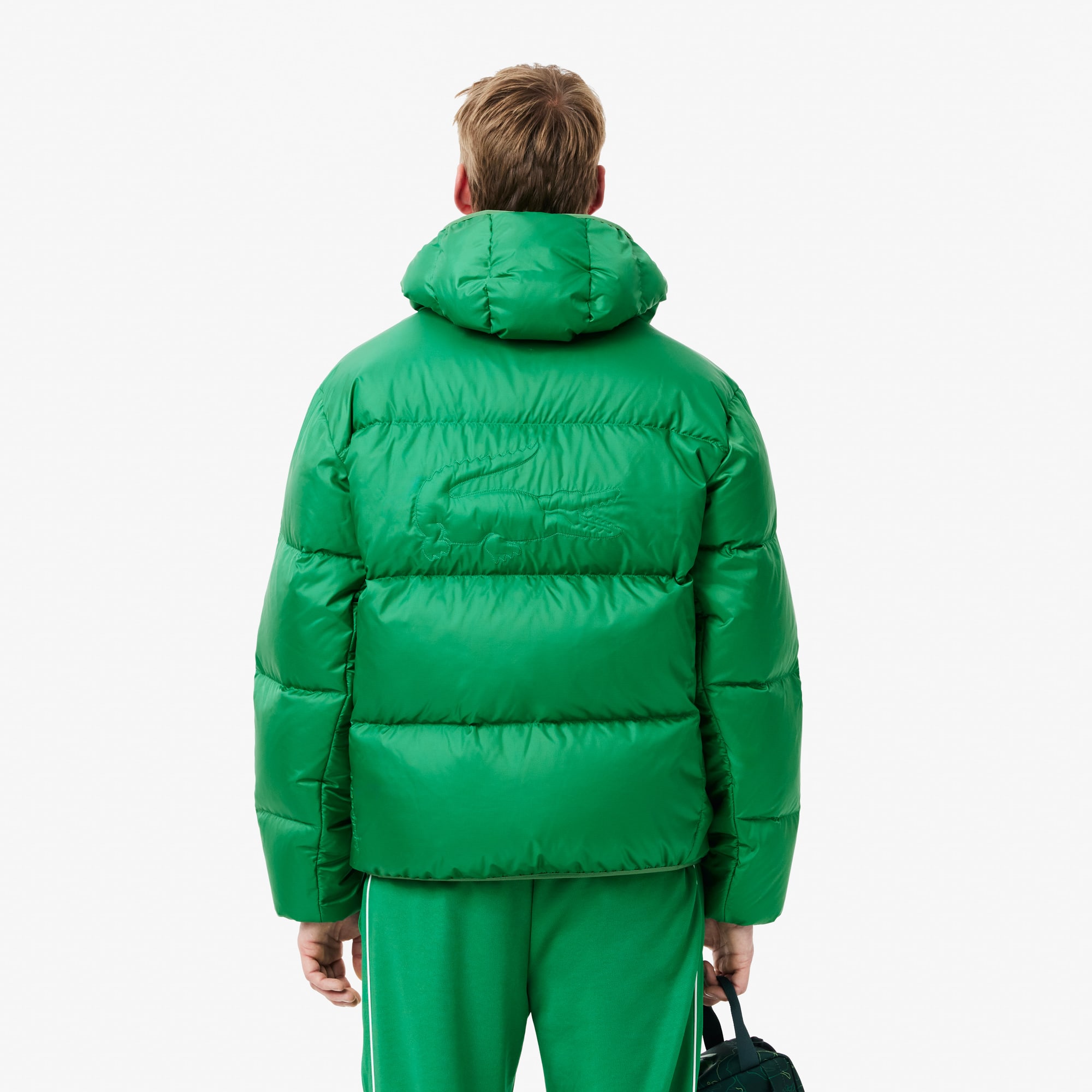 Jaqueta Puffer Masculina Acolchoada Impermeável com Capuz