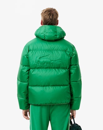 Campera Puffer Impermeable Con Capucha Corta