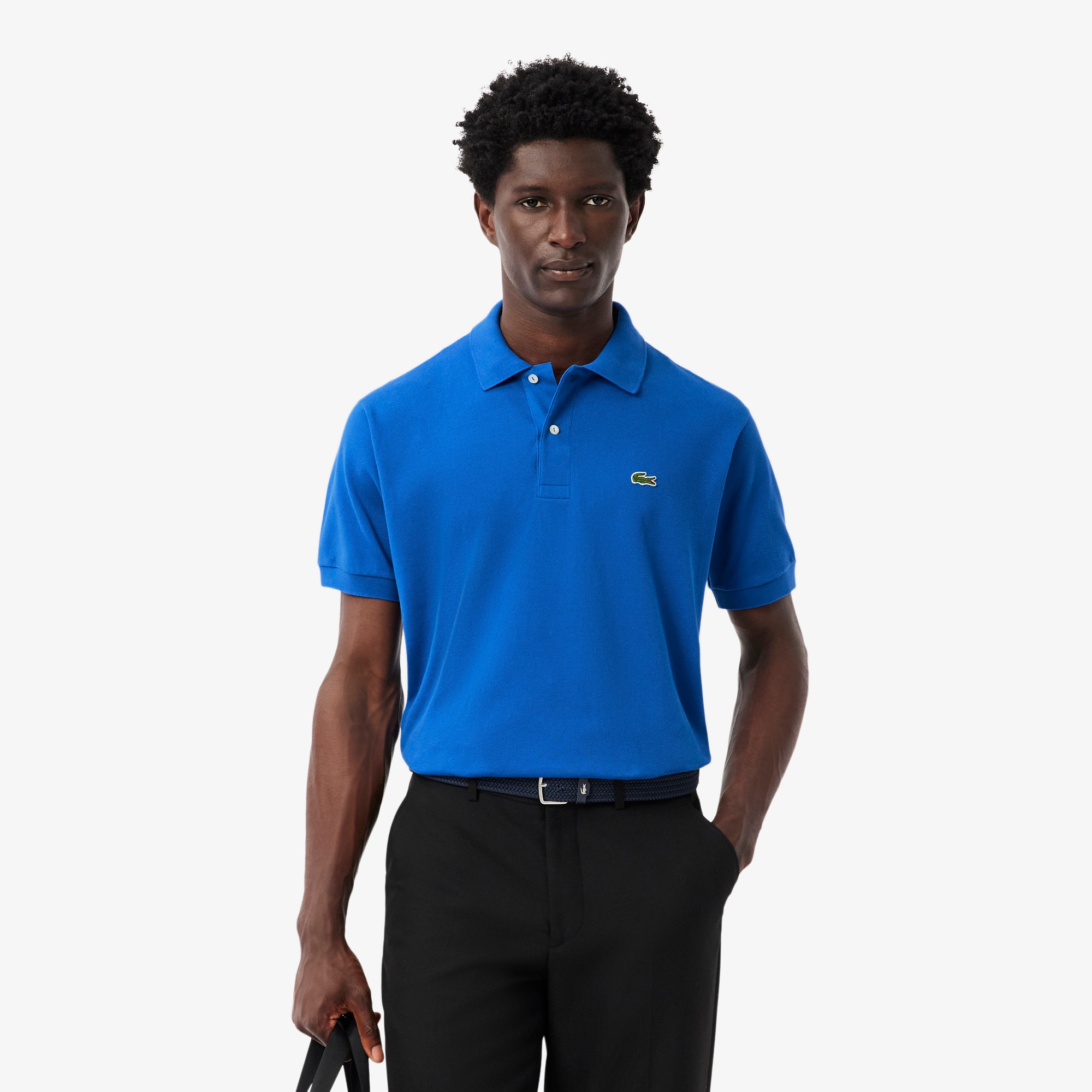 Camisa de Algodão Polo L.12.12 Light em Piqué Lacoste