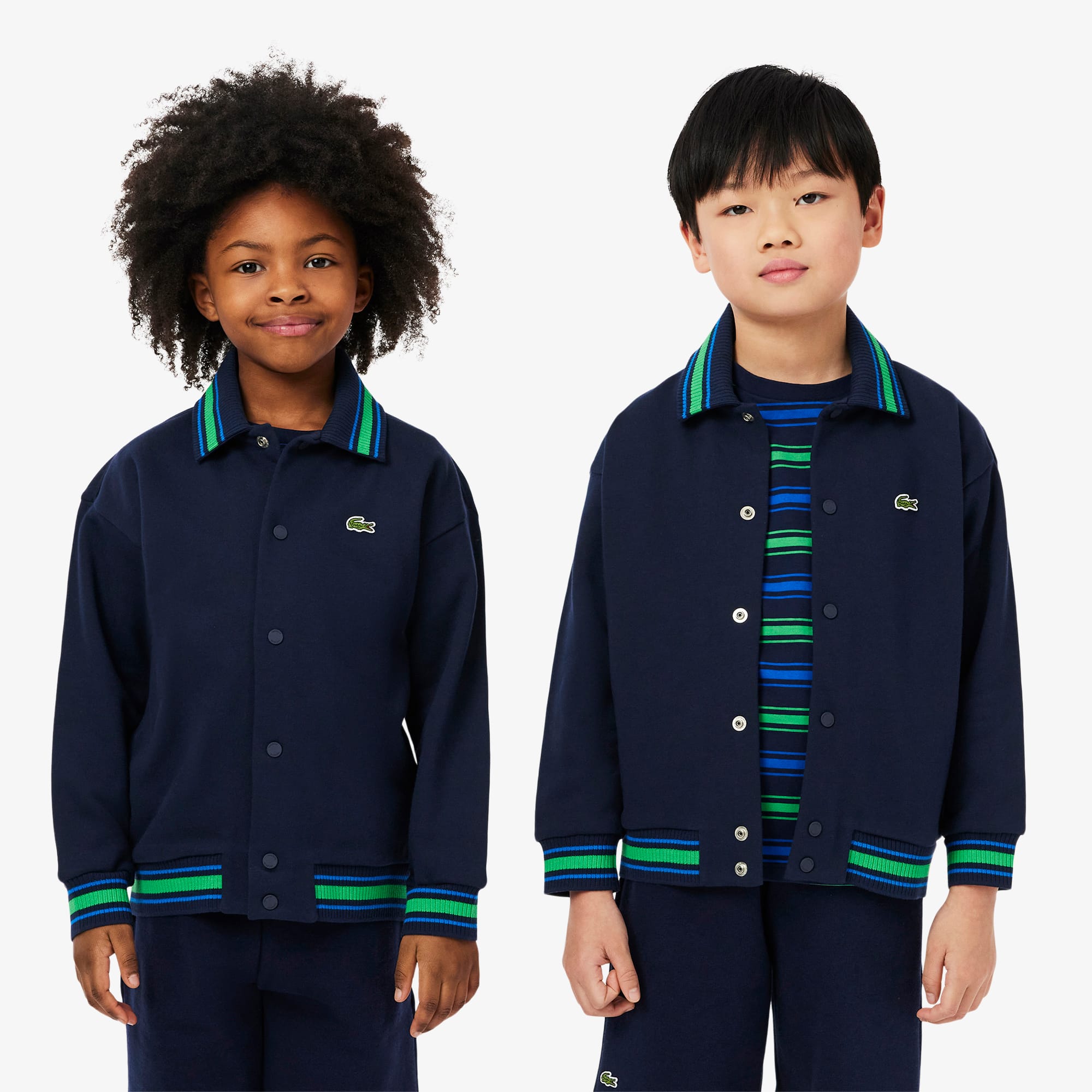 Jaqueta College Infantil Lacoste em Lã com Bolsos e Botões