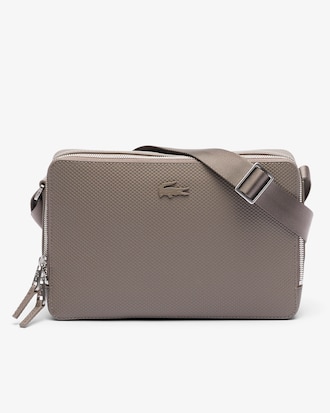 Bolso Chantaco De Cuero Piqué Estilo Reportero