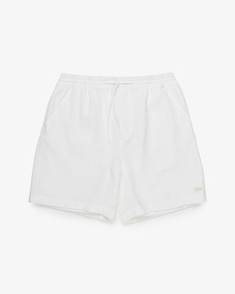 Shorts de seersucker de corte relajado