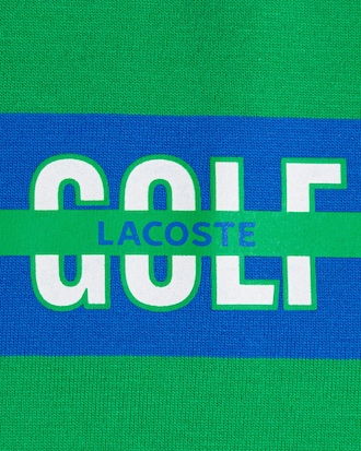 Polo Masculina Listrada com Estampa Golf no Peito