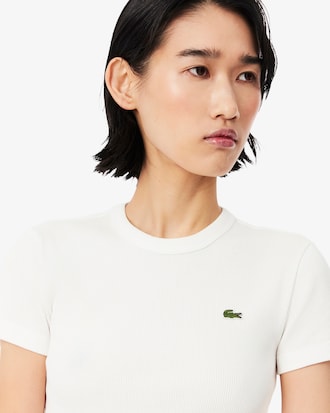 Remera De Algod&oacute;n Acanalada Al Cuerpo