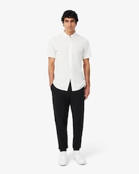 Cal&ccedil;a Esportiva Masculina de Moletom n&atilde;o Escovado em Modelagem Tapered