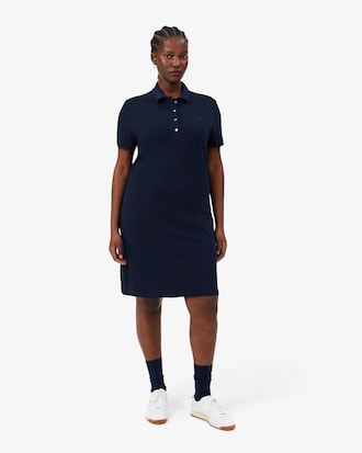 Vestido Estilo Polo De Piqu&eacute; Elastizado Slim Fit
