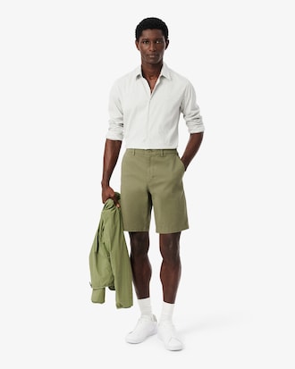 Bermuda Chino em Sarja de Algod&atilde;o Stretch &ndash; Modelagem reta