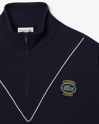 Moletom Esportivo Piqu&eacute; Loose Fit com Z&iacute;per na Gola