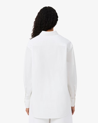 Camisa oversized de popel&iacute;n de algod&oacute;n