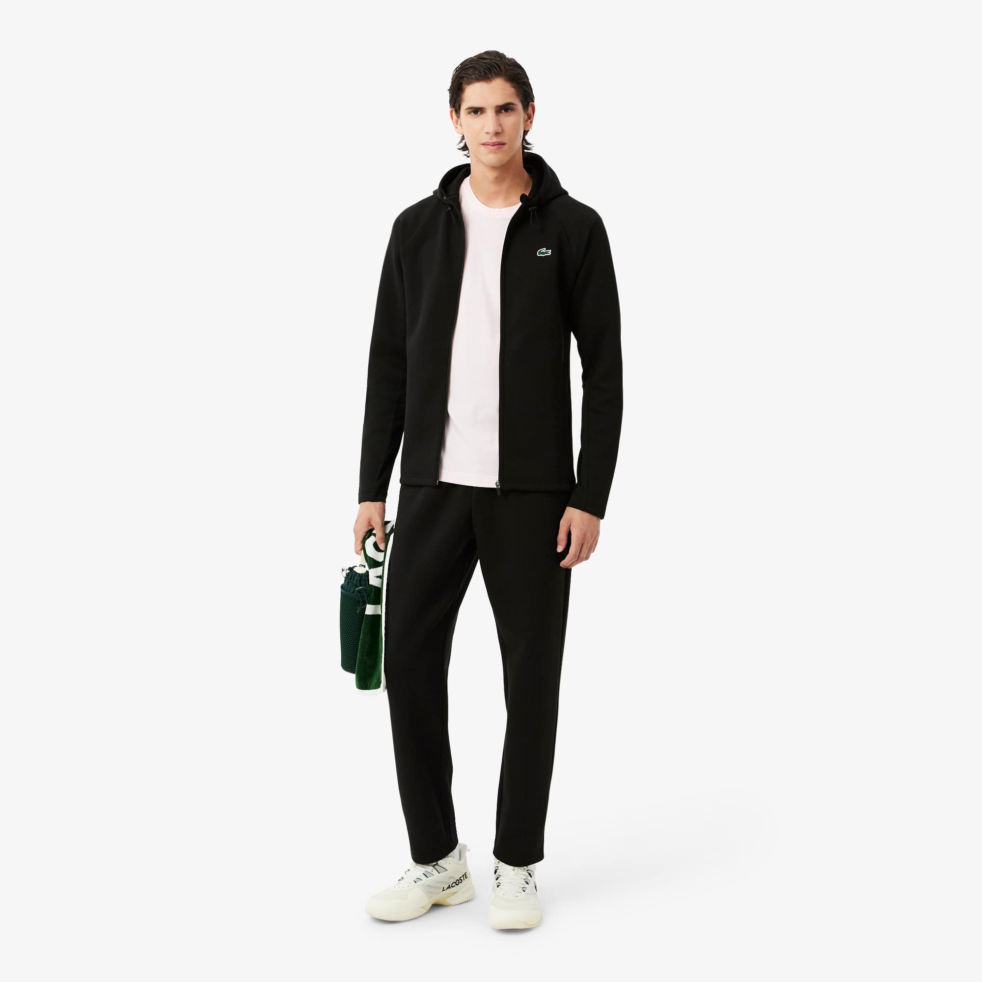 Jaqueta Masculina Esportiva com Capuz Lacoste Track Respirável