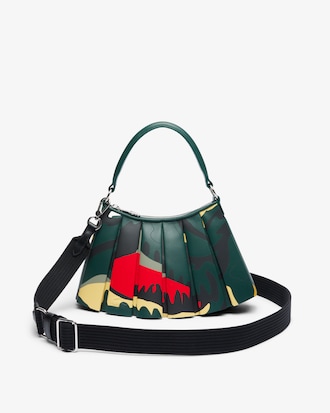 Cartera De Cuero Peque&ntilde;a Runway Lenglen Con Estampado De Cocodrilo