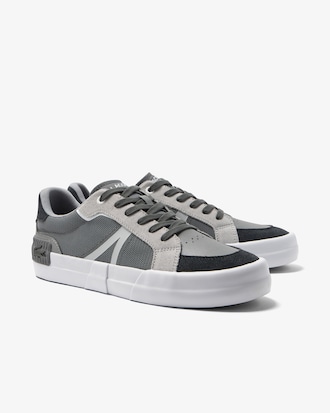 T&ecirc;nis masculino Lacoste L004 tom sobre tom em tecido