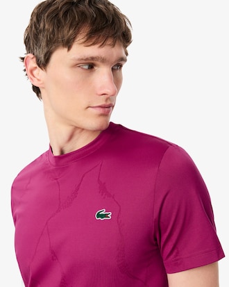 Remera de tenis Ultra Dry con cocodrilo jacquard