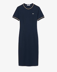 Vestido Camiseta em Jersey com Detalhe de Acabamento