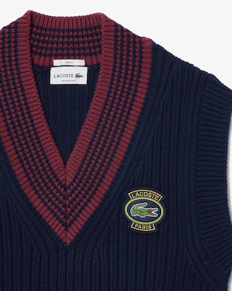 Suéter de tenis de algodón grueso con emblema