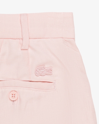 Bermudas de lino plisado oversize