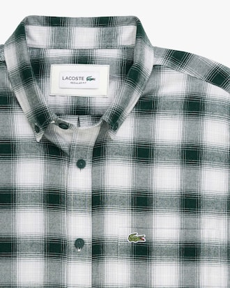 Camisa Xadrez Flanelada com Mistura de Algod&atilde;o E L&atilde;