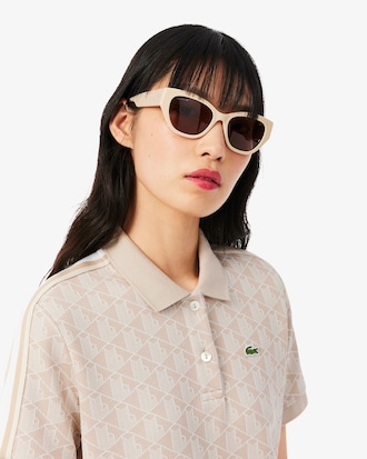 Vestido Estilo Polo Jacquard Slim Fit Con Estampa De Monograma