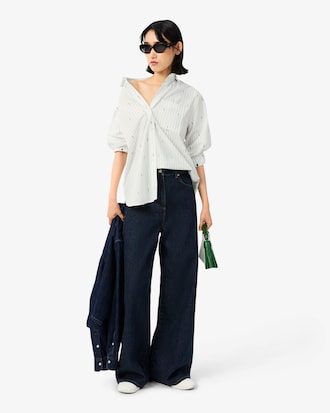Camisa Jacquard Listrada Oversized