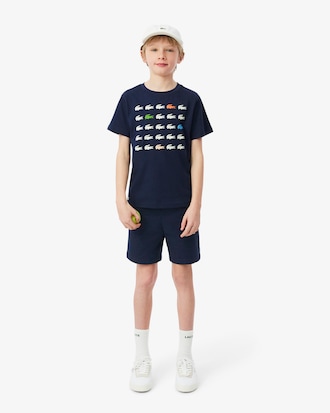 Crocodile Print Cotton T-shirt