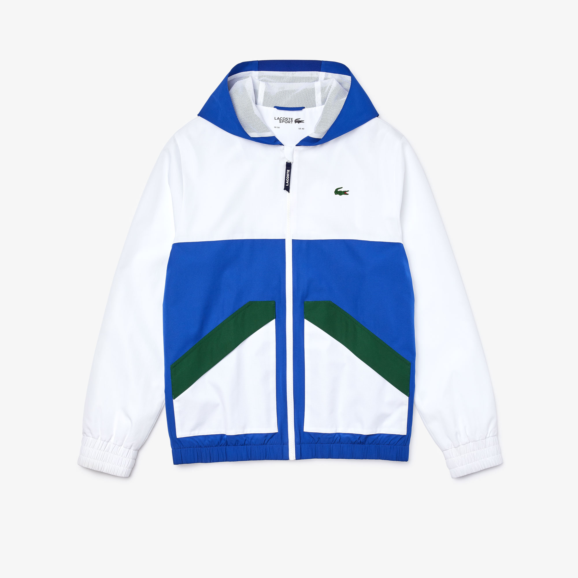 Campera De Hombre Lacoste Sport Colorblock Resistente Al Agua Con Capucha Hombre Novedades