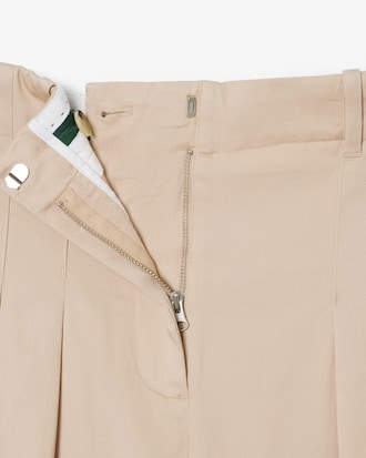 Cal&ccedil;a Feminina de Sarja com Elastano em Modelagem Oversizedd