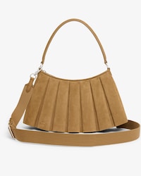 Bolsa M&eacute;dia Lenglen de Couro Camur&ccedil;a