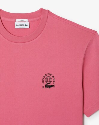 Camiseta masculina em jérsei de algodão orgânico com modelagem solta