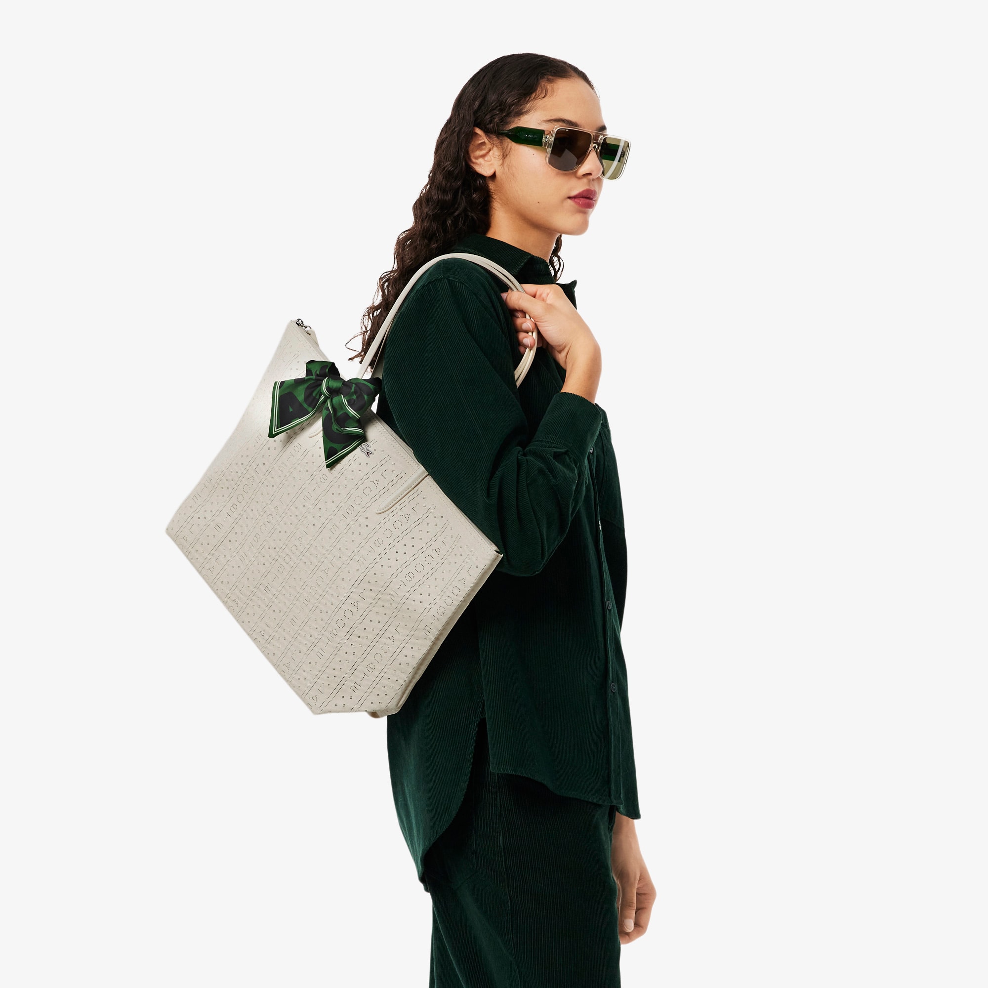 Bolsa Tote Lacoste Grande Perfurada com Bolso Interno
